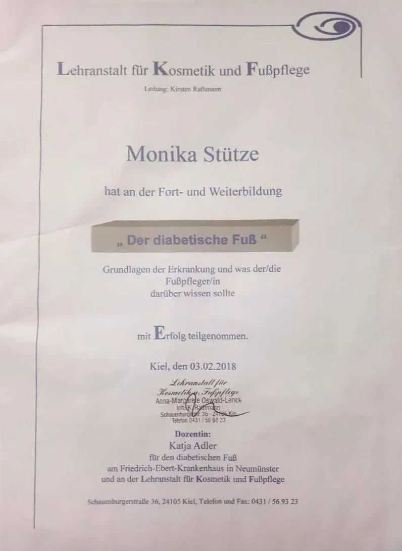PÜNKLICH ANRUFEN Monis Zertifikat